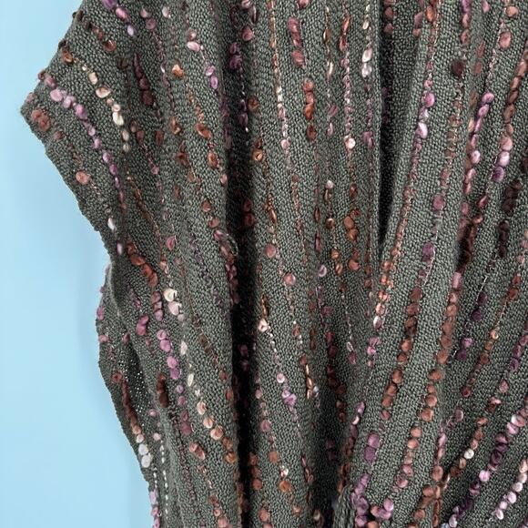 Rising Tide Shawl Poncho Womens ONE SIZE Bohemian Knit Lightweight Oversized - Picture 4 of 16